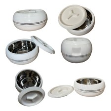 White Stainless Steel Serving