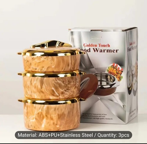 3pcs marble design food warmer - 3pcs,